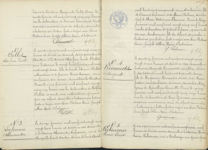 Entrains-sur-Nohain : actes d'état civil (décès).