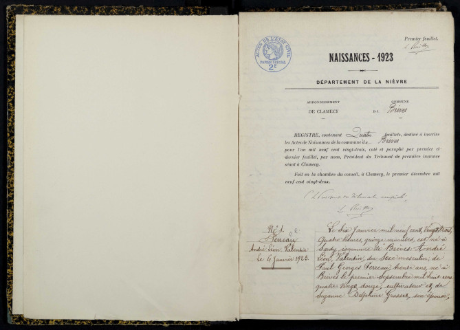 Brèves : actes d'état civil.