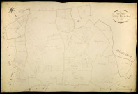 Oulon, cadastre ancien : plan parcellaire de la section A dite du Bourg, feuille 6