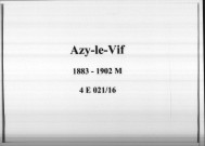 Azy-le-Vif : actes d'état civil (mariages).