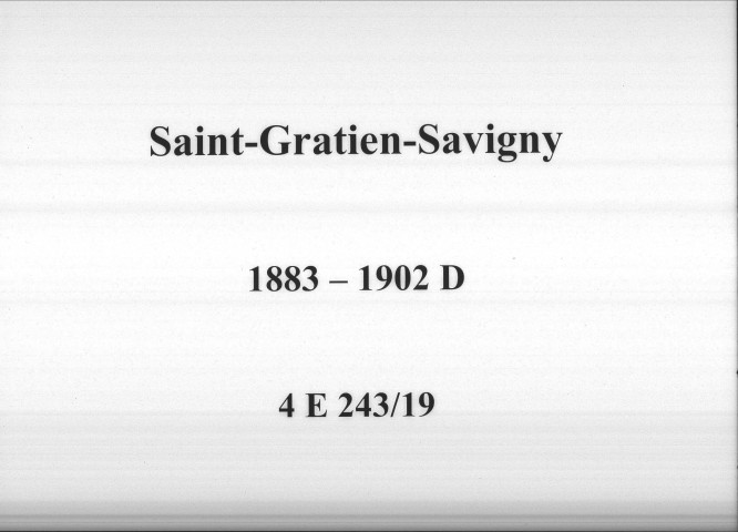 Saint-Gratien-Savigny : actes d'état civil (décès).
