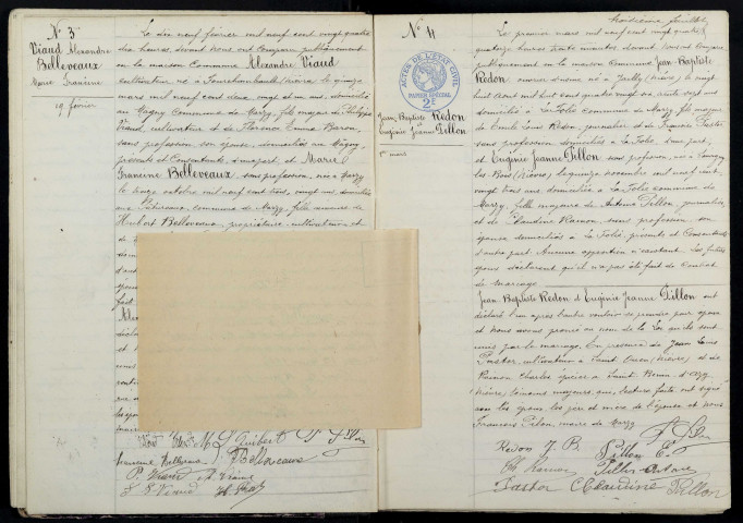 Marzy : actes d'état civil.