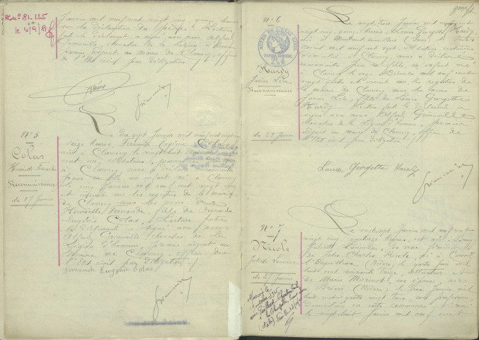 Clamecy : actes d'état civil.