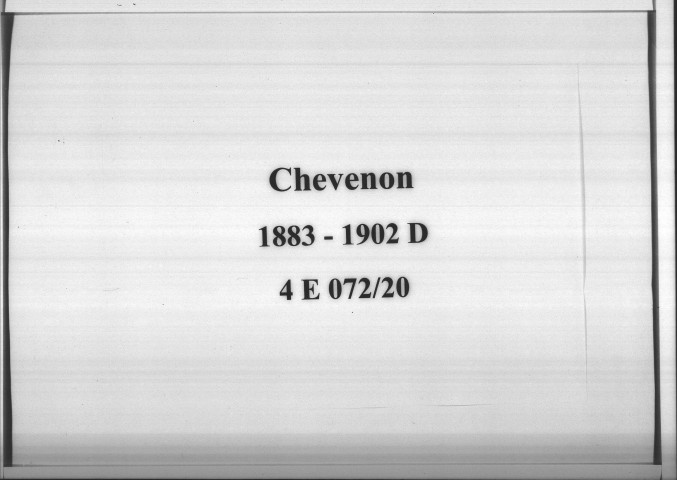 Chevenon : actes d'état civil (décès).