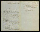 FORGUES (Léon), secrétaire du peintre Raymond Brascassat : 1 lettre.