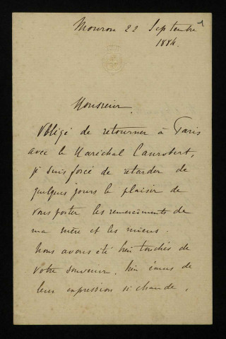 BOURGOING (Pierre de), officier militaire (1855-1916) : 5 lettres.