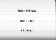 Saint-Péreuse : actes d'état civil.