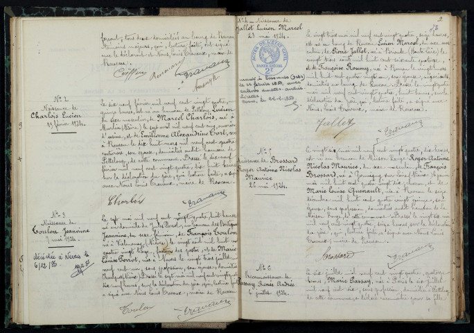 Raveau : actes d'état civil.