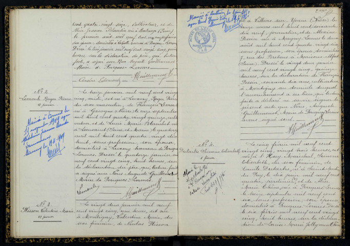 Pouques-Lormes : actes d'état civil.