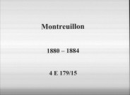 Montreuillon : actes d'état civil.