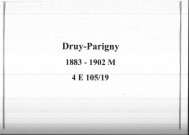 Druy-Parigny : actes d'état civil (mariages).