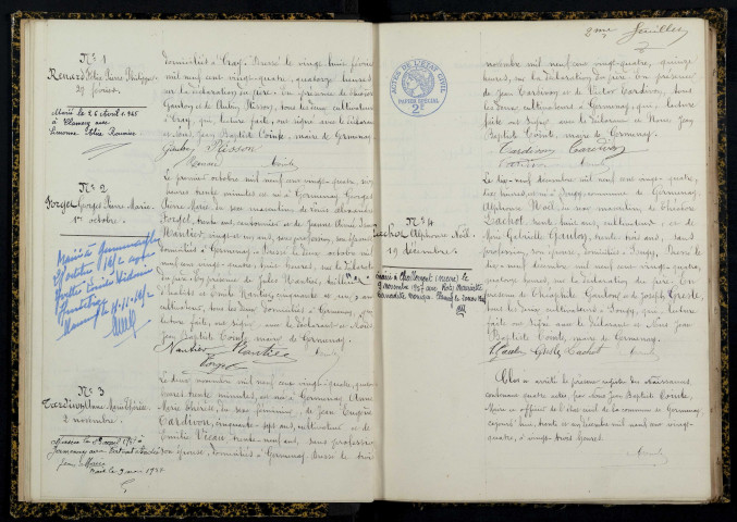 Germenay : actes d'état civil.