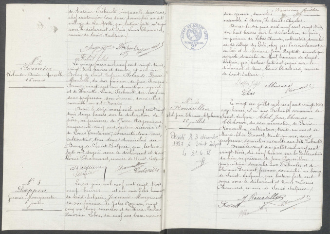 Saint-Sulpice : actes d'état civil.