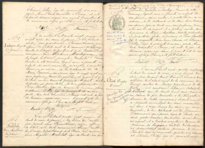 Perroy : actes d'état civil.