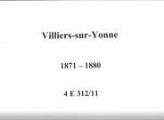 Villiers-sur-Yonne : actes d'état civil.