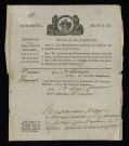 Défense nationale (transports militaires, postes, remontes), réquisition de chevaux : lettre de la commission au citoyen Hérry fournisseur.