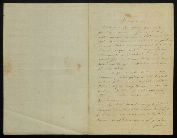 MOREAU DE CHARNY (François), peintre et poète (1809-1887) : 6 lettres.