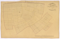 Breugnon, cadastre ancien : plan parcellaire de la section B dite du Poirier Mauvais, feuille 1, développement