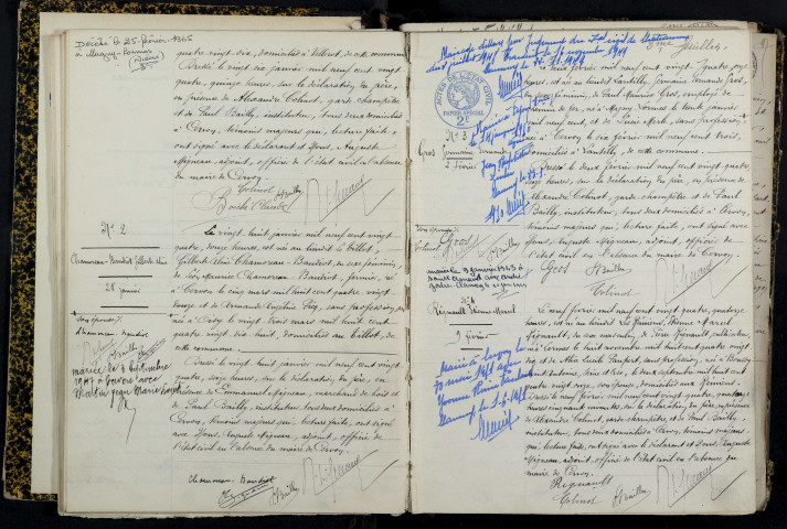 Cervon : actes d'état civil.