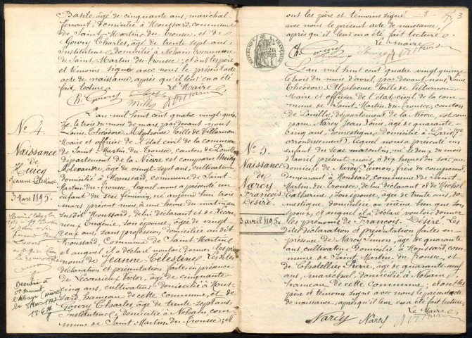 Saint-Martin-sur-Nohain : actes d'état civil.