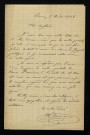 DUCOMMUN (Élie), publiciste à Berne (Suisse) (1833-1906) : 1 lettre.