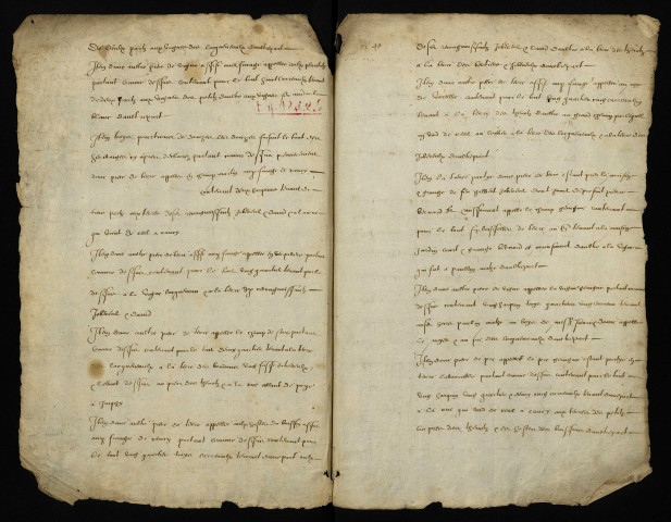 Terrier incomplet de la seigneurie de Rancy à Prye, rédigé par le notaire Loget, au profit des seigneur et dame de Prye.