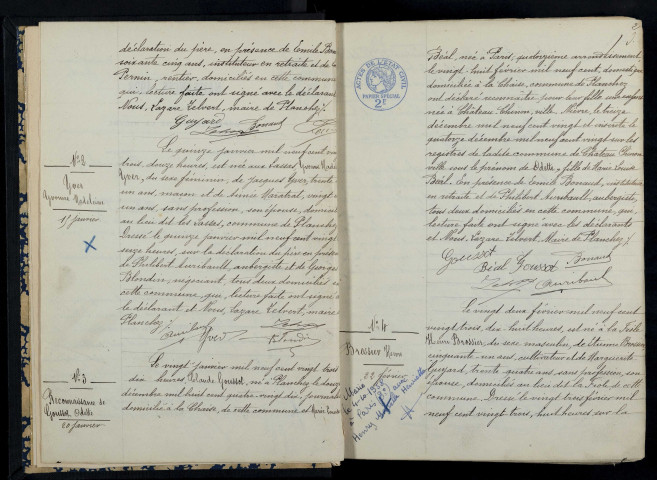 Planchez : actes d'état civil.