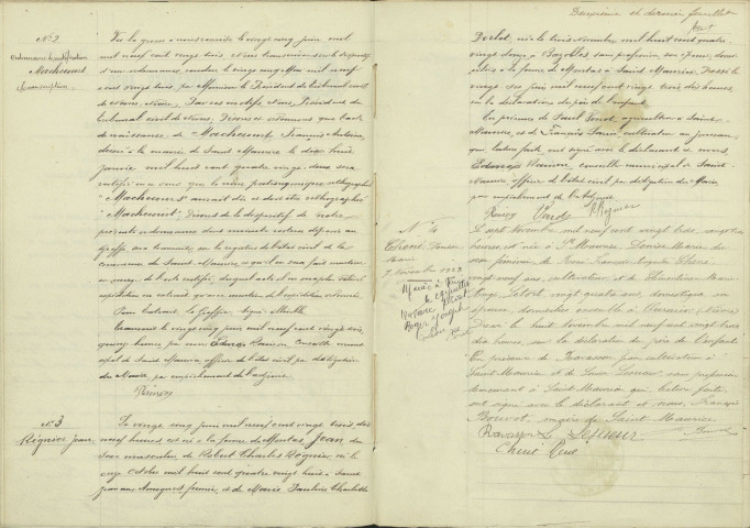 Saint-Maurice : actes d'état civil.