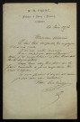 FRONT (Hubert), notaire à Donzy (Nièvre) : 1 lettre.