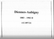 Diennes-Aubigny : actes d'état civil (décès).