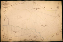 Suilly-la-Tour, cadastre ancien : plan parcellaire de la section B dite des Fontaines, feuille 12