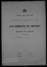 Nevers, Quartier de la Barre, 13e section : recensement de 1911