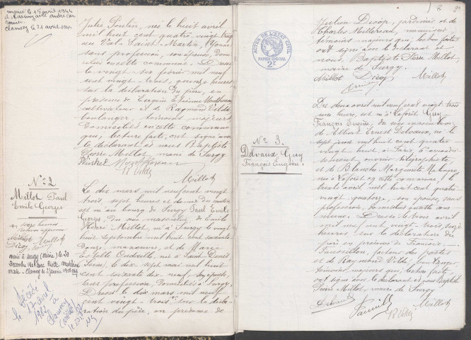 Surgy : actes d'état civil.