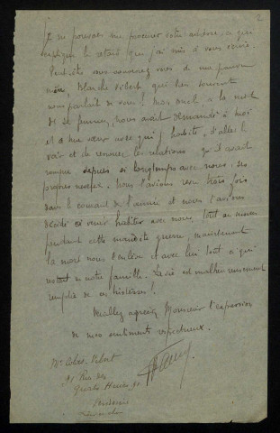 VIBERT (Colas), neveu de Paul Vibert : 1 lettre.