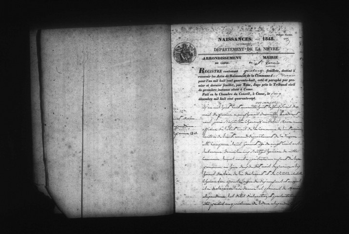 Saint-Vérain : actes d'état civil.