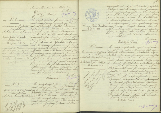 Saint-Martin-sur-Nohain : actes d'état civil.