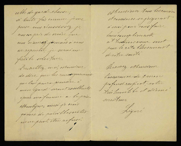 LÉGARÉ, à Imphy (Nièvre) : 1 lettre.