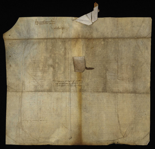 Biens et droits. - Fief, baronnie, terre et seigneurie d'Huriel (département de l'Allier), transport par Jean de Brosse à Jean de Bourgogne comte de Nevers : compromis de vente à réméré.