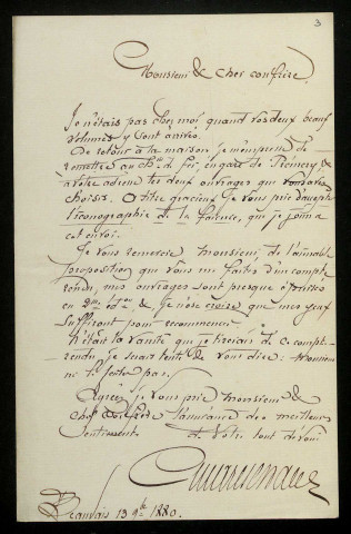 MARESCHAL (A. A.), à Beauvais (Oise) : 2 lettres.