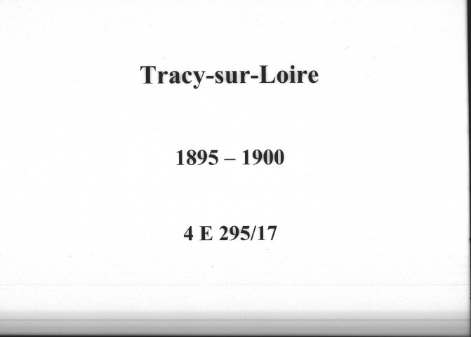 Tracy-sur-Loire : actes d'état civil.