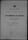 Nevers, Quartier de Loire, 7e section : recensement de 1911
