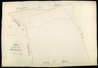 Ourouër, cadastre ancien : plan parcellaire de la section E, feuille 1