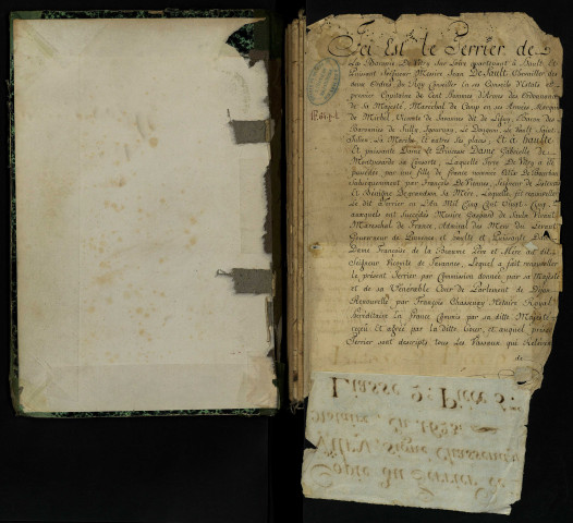 Terrier de la baronnie de Vitry, dressé par François Chassenay, pour Jean de Saulx de Tavannes, avec table nominative.