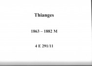 Thianges : actes d'état civil.