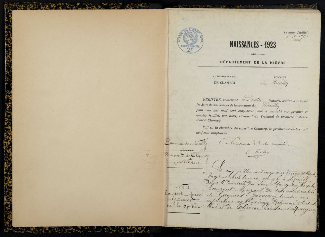 Neuilly : actes d'état civil.
