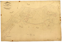 Cosne-sur-Loire, cadastre ancien : plan parcellaire de la section F dite des Foins, feuille 1, développement