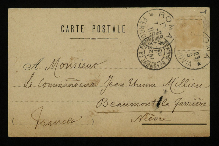 BERTINI (Charles Auguste), à Rome : 1 lettre.
