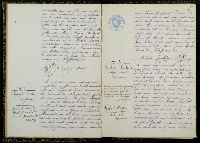 Neuffontaines : actes d'état civil.
