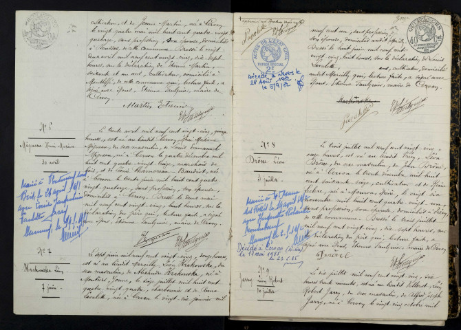 Cervon : actes d'état civil.