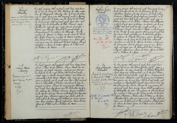 Cosne-sur-Loire : actes d'état civil.